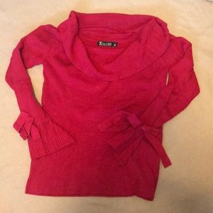 *NWT* Pleated-sleeve, off-the-shoulder sweater